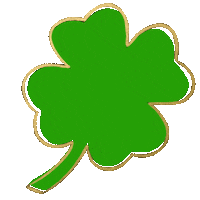 alotandacouple green lucky shape good luck Sticker