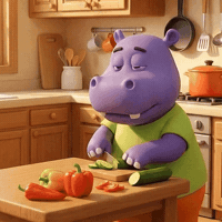 Happy Preparing Food GIF
