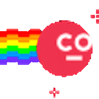 _coderio meme fun rainbow face Sticker
