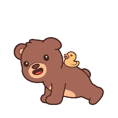 Push Up Rubber Duck Sticker by BEARISH