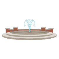 Fountain Ycp Sticker by York College of Pennsylvania