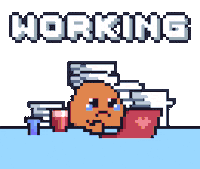 Sad Work Sticker by Potatozzz by 9GAG
