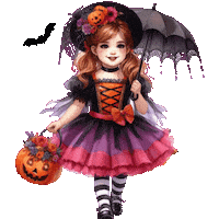 Girl Halloween Sticker