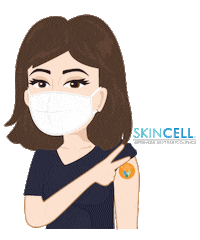 Vaccine Sticker by SkinCell Advanced Aesthetic Clinics