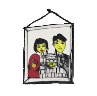 David Choe Family Sticker