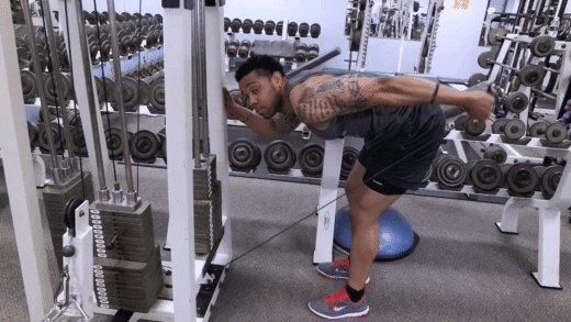 Tricep Cable Kickbacks GIF