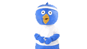 bluebird running Sticker by Roparun