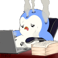 Tired Burnt Out Sticker by Pudgy Penguins