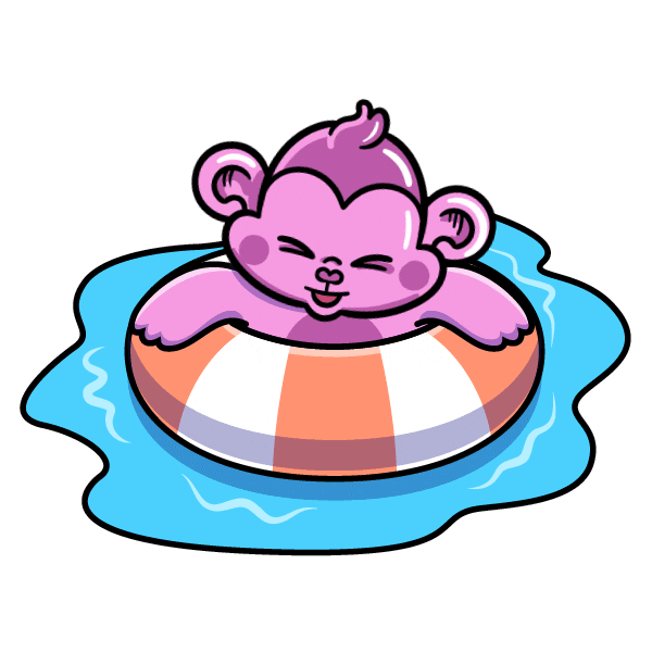 Piscina Macaco Sticker by Pousada Girassol