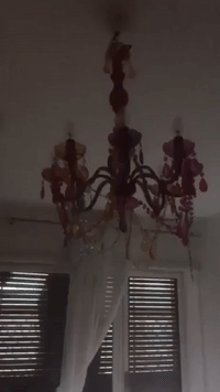 Chandelier Sways in Rome As Powerful Earthquake Hits Italy