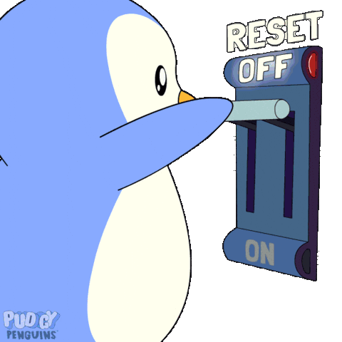 Penguin Reset Sticker by Pudgy Penguins