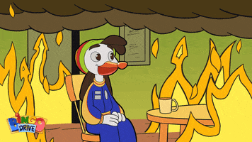 This Is Fine On Fire GIF by Bingo Drive