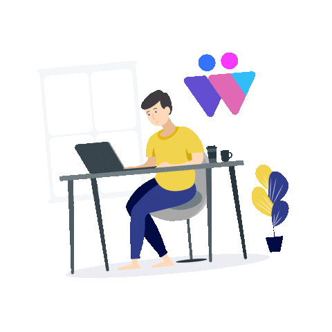 walzay startup wfh work from home home office Sticker