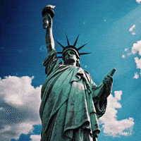 Statue Of Liberty Fight GIF by Maryanne Chisholm - MCArtist