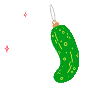 Tree Ornament Pickle Sticker by Matt Joyce