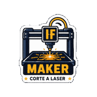 IFMakerCBRA cnc ifb lasercut instituto federal de brasilia Sticker