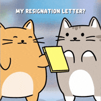 Quitting White Cat GIF by MESA My Emotional Support Animal