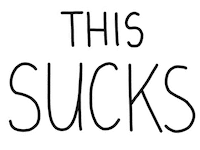 Lettering Sucks Sticker by Raf Sinopoli
