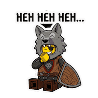 Wolf Laughing Sticker