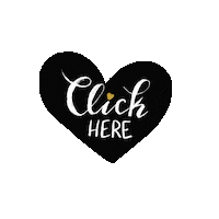 amandaholdendesigns click click here black heart heart sticker Sticker