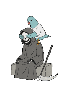 Grim Reaper Surprise Sticker