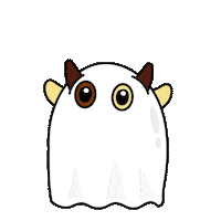 Halloween Ghost Sticker by NMooMoo