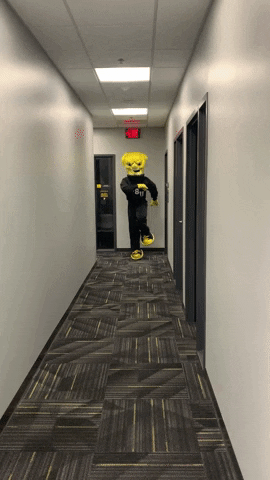Wu_Shock giphygifmaker happy office skip GIF