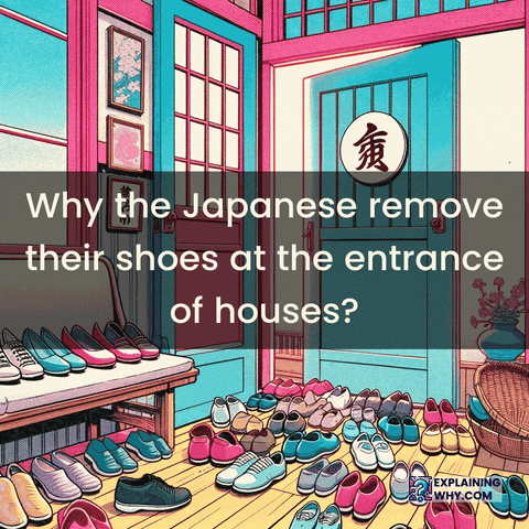 Japanese Culture Indoor Shoes GIF by ExplainingWhy.com