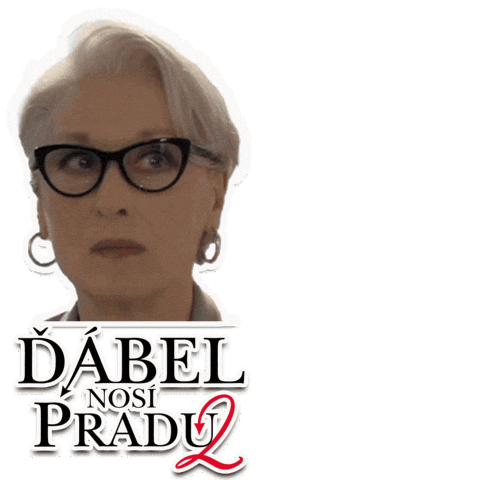 Meryl Streep Miranda Sticker by falconfilmovenovinky