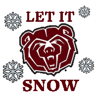 Snow Bears Sticker by Missouri State University