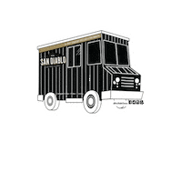 Sandiablochurros san diablo churro truck Sticker