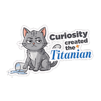 Cat Titan Sticker by TitanCorpLtd