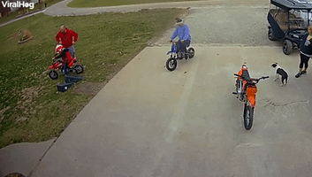 First Ride on Dirt Bike Ends Quickly