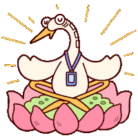Lotus Meditating Sticker