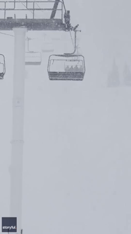 Whiteout Conditions Hit Utah Ski Resort