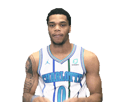 happy miles bridges Sticker by Charlotte Hornets