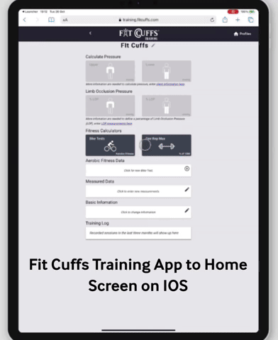 Fit Cuffs Training App for IOS