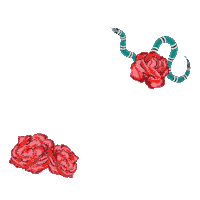 rose snake Sticker by IGK Hair