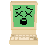 Pixel Oops Sticker by Pedro Miranda Filho