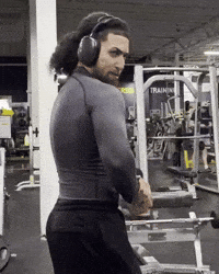 rayshargani gym flex pose ray GIF
