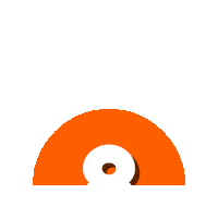 Orange Number Sticker