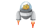 To The Moon Cooking Sticker by BigBrains