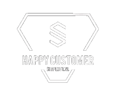 Shapedfitnl happy customer happycustomer shaped Sticker