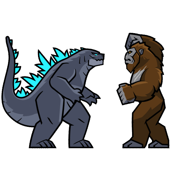 Fight Action Sticker by Godzilla vs. Kong