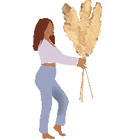 thepampasmama boho palm bohemian palm leaf Sticker