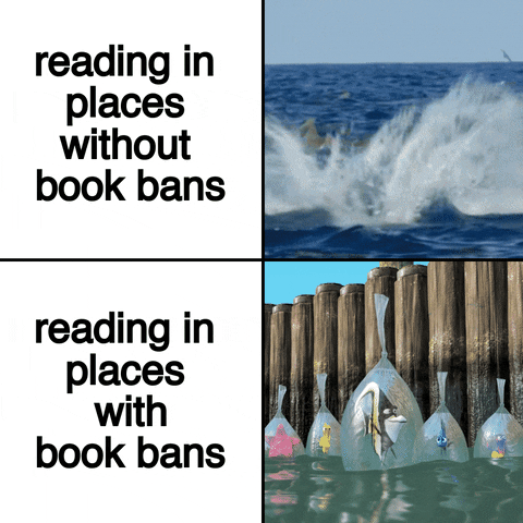 I Love Reading Banned Books GIF