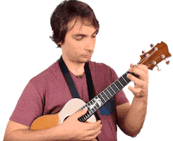 Guitar Ukulele Sticker by UkeCifras