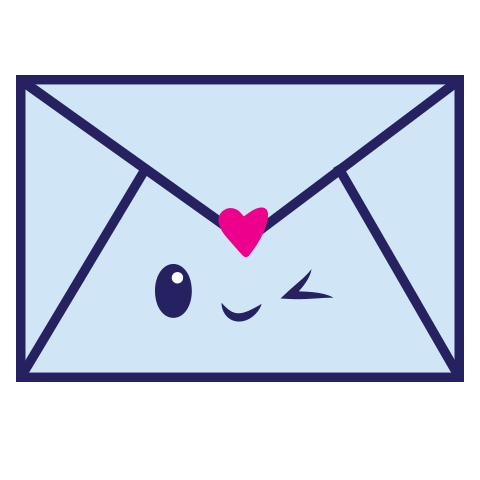 letter mail Sticker by kiss and punch