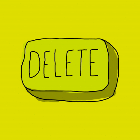 Text Delete GIF by stickfiguregirl