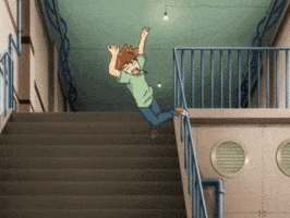 Fall Down Hitman Reborn GIF